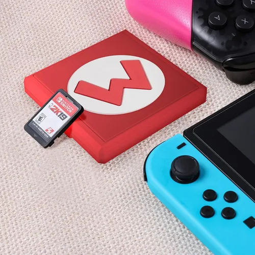 Vista 2 de Linkidea Game Card Case Compatible with Nintendo Switch NX NS, Hard Shell Protective Storage Carrying Box with 12 Card Slots and 12 Micro SD Card