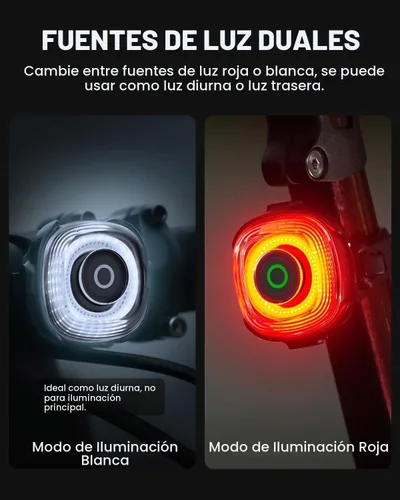 Vista 3 de Magicshine SEEMEE Magnetic Rear Bike Lights,USB-C Rechargeable FTR LightSync Control Technology, IPX6 Waterproof Safety Rear Bicycle Lights, Cyclist