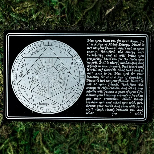 Vista 5 de The Seals of Seven Arcángeles, llavero de oración religiosa para la Biblia, talismán, amuleto para llaves de bendición para mujeres y hombres