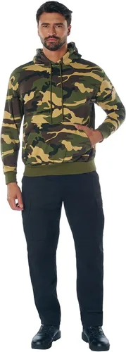 Vista 4 de Rothco- Sudadera con capucha y estampado de camuflaje, sin cierre