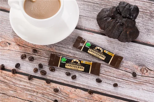 Vista 2 de Café Ganoderma - Mezcla de café Reishi, café instantáneo de hongos 2 en 1. Ganoderma Lucidum totalmente natural con café instantáneo. Un suplemento