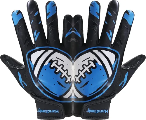 Vista 16 de AIGEVTURE Guantes de fútbol para jóvenes, guantes receptores para niños, guantes de fútbol adhesivos para niños y niñas