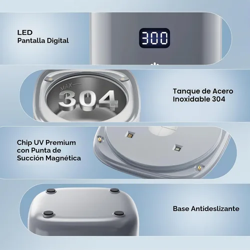 Vista 13 de Ultrasonic Retainer Cleaner Machine, 48kHz Dental Ultrasonic Cleaner Care Gray