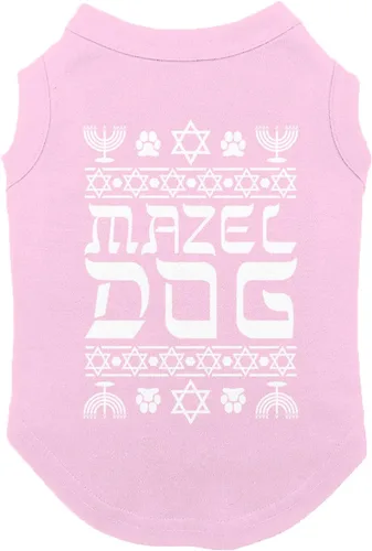 Vista 11 de Mazel Dog – Hanukkah Pascua Seder Judío vacaciones perro camisa (negro, X-Small)