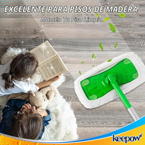 Vista 6 de KEEPOW Almohadillas de microfibra reutilizables compatibles con Swiffer
