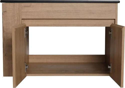 Vista 5 de SSLine Juego de tocador de baño montado en la pared con lavabo moderno de 30 pulgadas con lavabo superior y estante de almacenamiento, armario