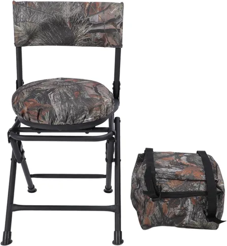 Vista 5 de SUNGOOYUE Camping Chair, 360 Degree Rotating, Foldable, Fishing, Hiking, Picnic, 600D Oxford Cloth, Portable Outdoor Chair