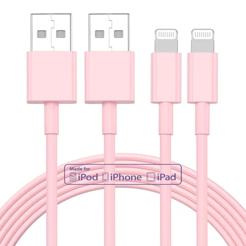 Vista 8 de Gyusity Paquete de 3 cables Lightning a USB de 1 pie con certificación MFi de Apple, cables de carga rápida de 1 pie para iPhone Blanco