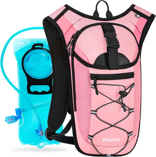 Vista 8 de Mochila de hidratación con vejiga de agua a prueba de fugas, mochila ligera de agua hidroeléctrica para rave, ciclismo, correr, senderismo, escalada