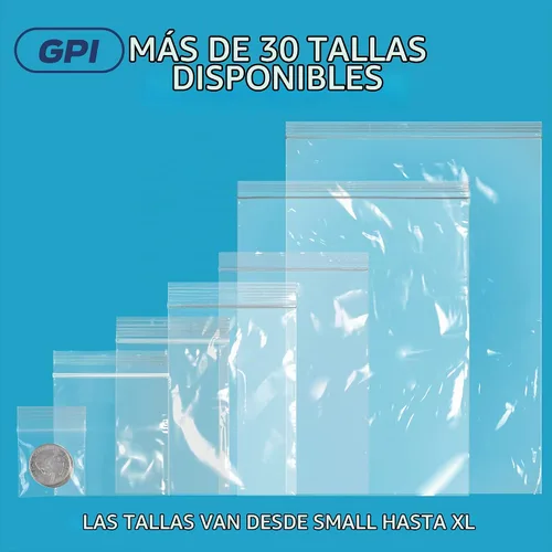 Vista 8 de GPI - Paquete de 100 bolsas de plástico transparente con cremallera de 1 x 1 pulgada de grosor, bolsas de plástico transparente con cierre