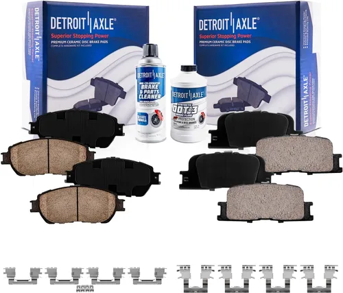 Vista 139 de Detroit Axle - Pastillas de freno traseras para Toyota Prius 2012-2015 Prius Plug-In 2017-2018 Corolla iM 2016 Sion iM 2011-2017 Lexus CT200h