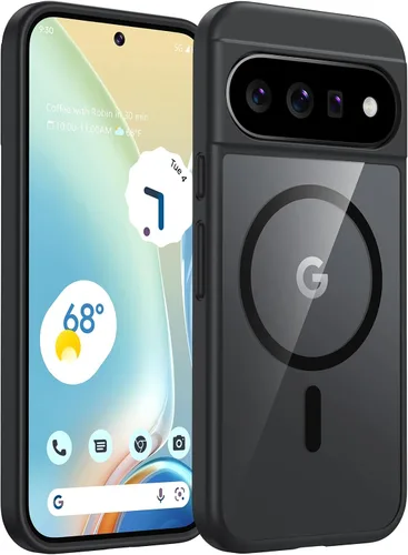 Vista 12 de TAURI - Funda para Google Pixel 9 Pro/9, compatible con Magsafe, color negro