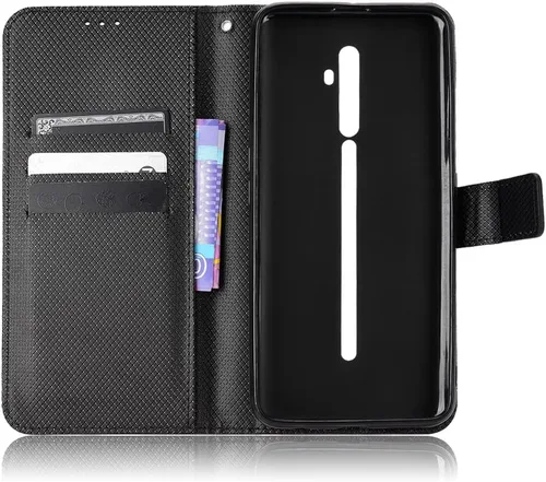 Vista 4 de Funda de piel sintética con tapa para Oppo Reno2 Z, color negro