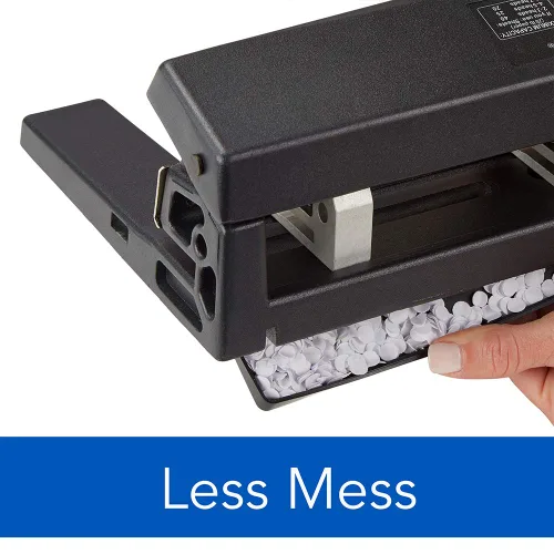 Vista 8 de Swingline Perforadora de 3 agujeros resistente, capacidad de 40 hojas, perforadora de tres agujeros, 3 anillos, perforadora de papel ajustable de 2