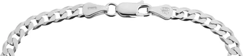 Vista 2 de QUADRI Pulsera de cadena de eslabones cubanos para hombres y mujeres, 0.197 in o 0.276 in, plata de ley 925, fabricada en Italia, 7-9 pulgadas