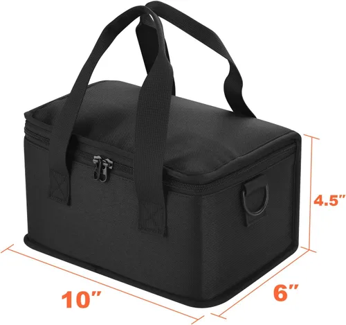 Vista 7 de Organizador de pintura acrílica, bolsa con asa y correa para el hombro para almacenamiento de pintura para manualidades, almacenamiento de pintura