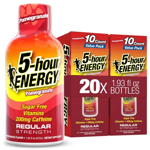 Vista 9 de 5-hour ENERGY Sabor a bayas, 30 unidades, inyección energética de 1.93 onzas líquidas, fuerza regular, aminoácidos, vitaminas B, sin azúcar y cero