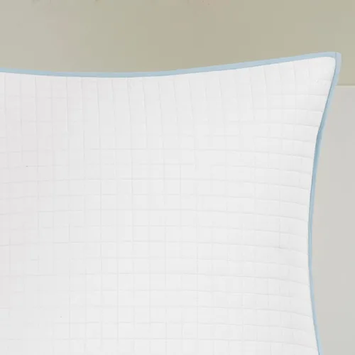 Vista 6 de Intelligent Design - Juego de edredón de algodón con mechones jacquard y diseño de pompones para todas las estaciones, con fundas a juego, almohadas