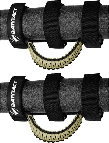 Vista 12 de Bartact Asas de Agarre para Barra Antivuelco Jeep Wrangler JL, JK, TJ, YJ y Jeep Gladiator 1955–2023 Hebilla de Metal Mejorada, Asas de Agarre