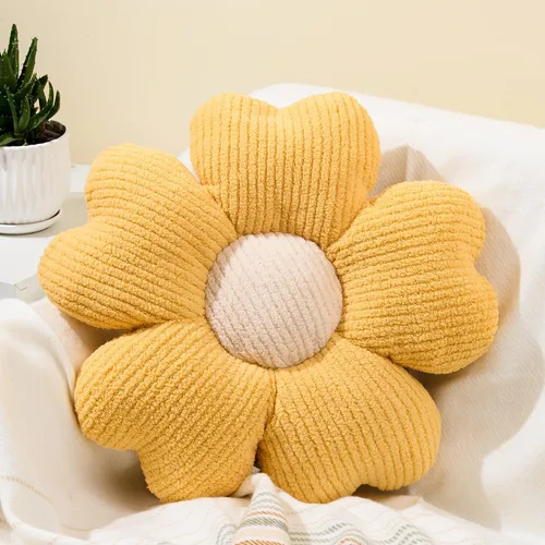 Vista 21 de Sioloc Almohada Decorativa de Flores, Lindo Cojín de Asiento de Suelo con Margaritas, Almohadas Decorativas Divertidas y Estéticas para Cama Sofá