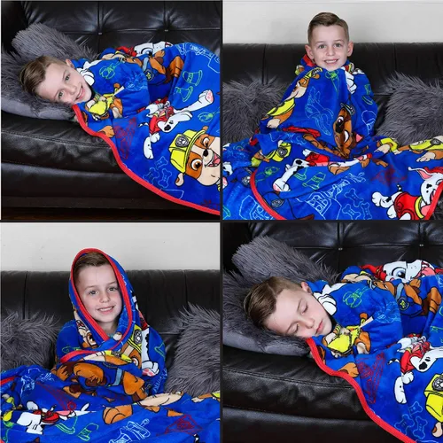 Vista 2 de Franco Ropa de cama infantil, manta de felpa supersuave para niños, 62 x 90 pulgadas, Patrulla Canina (Paw Patrol)