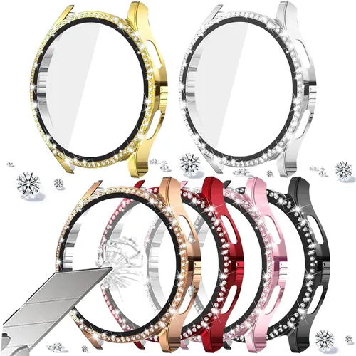 Vista 90 de DEALELE Paquete de 1 + 3 fundas compatibles con Samsung Galaxy Watch 7 Ultra (1.772 pulgadas), funda protectora de policarbonato transparente