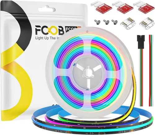 Vista 12 de WS2811 Smart IC RGB COB LED Tira de 16.4 pies, 12 V, flexible de alta densidad, uniforme, persecución de mazorca, tiras direccionables