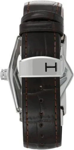 Vista 3 de Hamilton Watch Ventura Reloj automático suizo de 1.366 in x 2.106 in, esfera marrón, correa de cuero marrón (modelo H24515591), Marrón, Classic