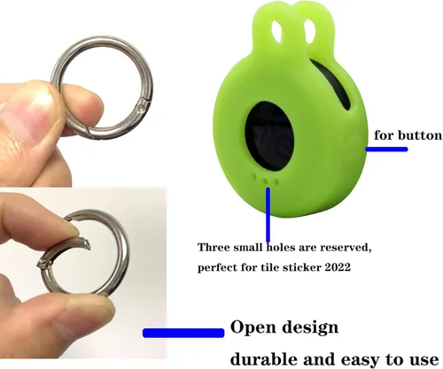 Vista 2 de Funda para adhesivo de azulejos (2022), paquete de 2 unidades. (brilla en la oscuridad) cubierta de rastreador Bluetooth, soporte protector