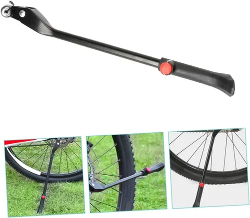 Vista 3 de Kisangel Accesorios de bicicleta de montaña Aleación de aluminio Kickstand Bike Kickstand Soporte lateral telescópico Pies antideslizantes Ajuste