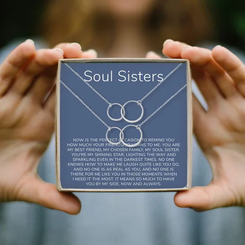 Vista 5 de Dear Ava Collar de regalo para mujeres y niñas, colgante de joyería moderna ajustable, idea de regalo de amor para ella con tarjeta sincera, regalos