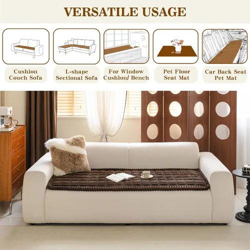 Vista 4 de MYSKY HOME Fundas de sofá para sofá de 2 cojines, funda de sofá para perros, fundas de sofá para mascotas lavables, fundas de sofá suaves