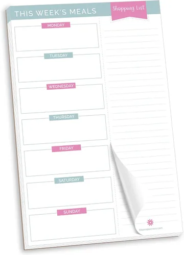 Vista 14 de bloom daily planners - Bloc de notas semanal para planificar las comidas con imanes para el refrigerador, incluye una «Lista de compras de Limones