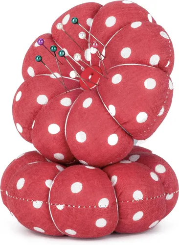 Vista 6 de NEOVIVA Pinc para coser con pulsera, bonito cojín de muñeca para costura diaria, estilo calabaza, paquete de 2, prisma floral rosa
