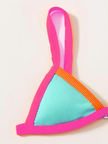 Vista 3 de WDIRARA Traje de baño de 2 piezas con tirantes delgados para mujer