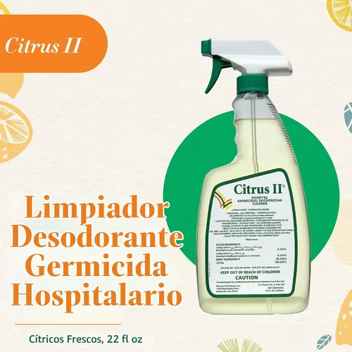 Vista 4 de Citrus II Limpiador desodorante germicida, botella de 22 onzas (sin rociador)