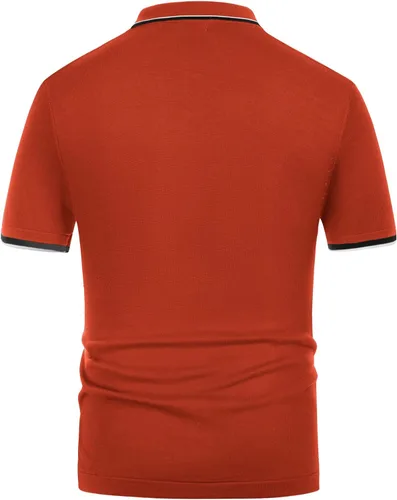 Vista 4 de PJ PAUL JONES Polo de punto para hombre, transpirable, con botones, para golf