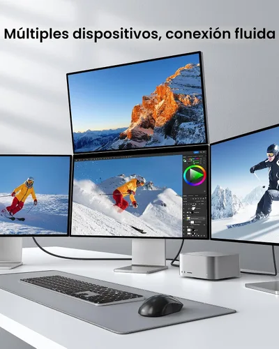 Vista 8 de Silkland Cable USB 4 de ángulo recto de 80Gbps para Thunderbolt 5, 1FT, ancho de banda de 120Gbps para 16K/Doble 8K, 240W, cable de video USB C