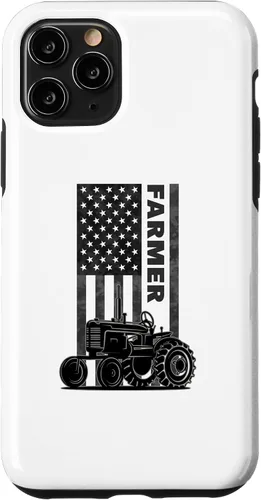 Vista 11 de Funda para iPhone 11 Pro Max para tractores agrícolas patrióticos de Estados Unidos con bandera estadounidense