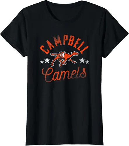 Vista 6 de Camiseta Campbell University Fighting Camels Logo, Negro
