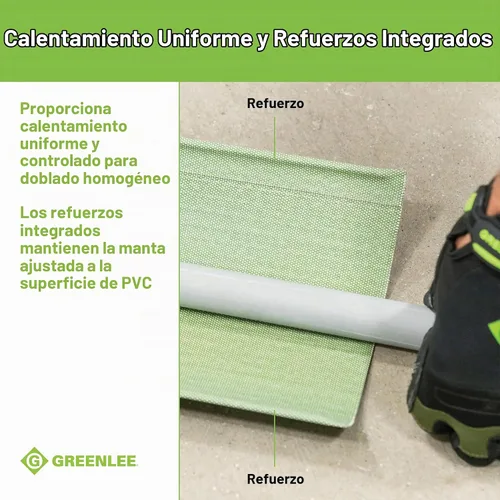 Vista 7 de Greenlee 860-1-1/2 Manta de Calentamiento de PVC con Control de Temperatura para Conductos de PVC de 1/2" a 1-1/2", 120 Voltios, 200 Vatios
