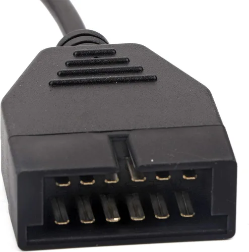 Vista 3 de Adaptador OBD1 a OBD2 GM, OBD2 a OBD1 GM, OBD1 12 pines a OBD2 16 Pines, OBD 1 escáner lector de código de cable herramienta de diagnóstico