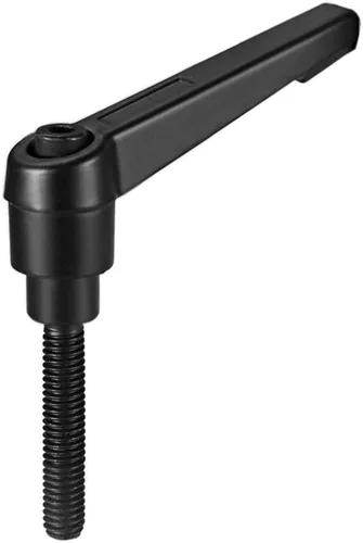 Vista 11 de uxcell M6 x 0.472 in Mango de palanca de sujeción ajustable Rosca Botón de trinquete macho roscado Perillas de bloqueo Manijas de tornillo giratorio