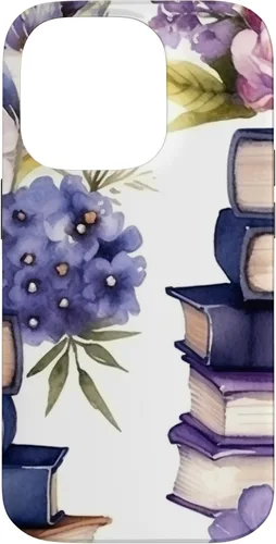 Vista 17 de Book Lover Purple Flower Case for iPhone 16