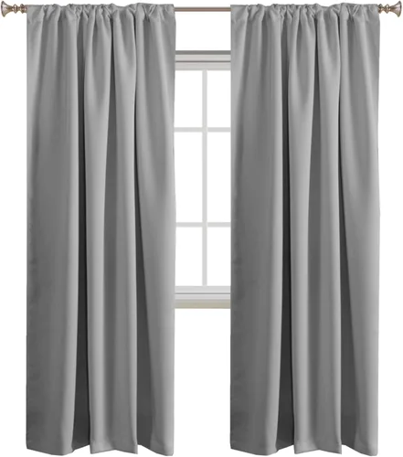 Vista 101 de Turquoize Cortinas Opacas con Aislamiento Térmico Paneles de Tratamiento de Ventanas con Bolsillo para Barra Paneles de Ventana para Ventanas