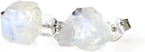 Vista 17 de Pendientes de botón de cristal de piedra natal para mujer y hombre - Plata esterlina