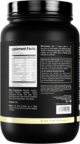 Vista 9 de Kaged Proteína en polvo de caseína premium Mantequilla de maní de chocolate Caseína micelar Suplemento libre de sustancias prohibidas