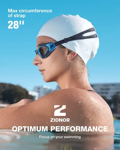 Vista 7 de ZIONOR G1 MAX - Gafas de natación polarizadas antivaho para hombres y mujeres A (polarizado + humo brillante)