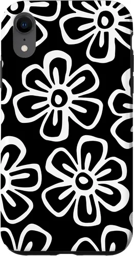 Vista 9 de Funda para iPhone 12 Mini con diseño de flores silvestres en blanco y negro