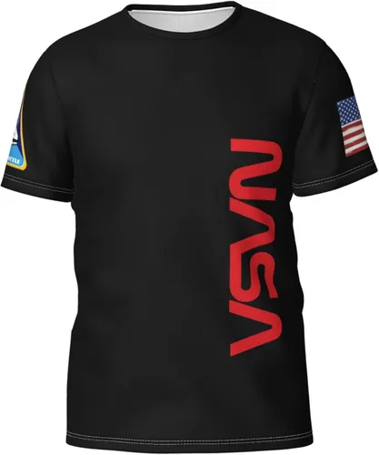 Vista 2 de Camisa de la NASA para hombre, camiseta de manga corta para hombre